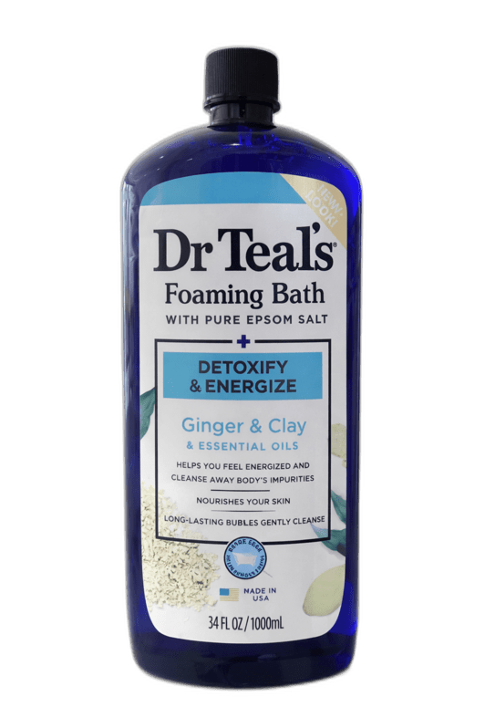 Dr Teal Foaming Bath 1L (Detox Energize, Ginger And Clay)