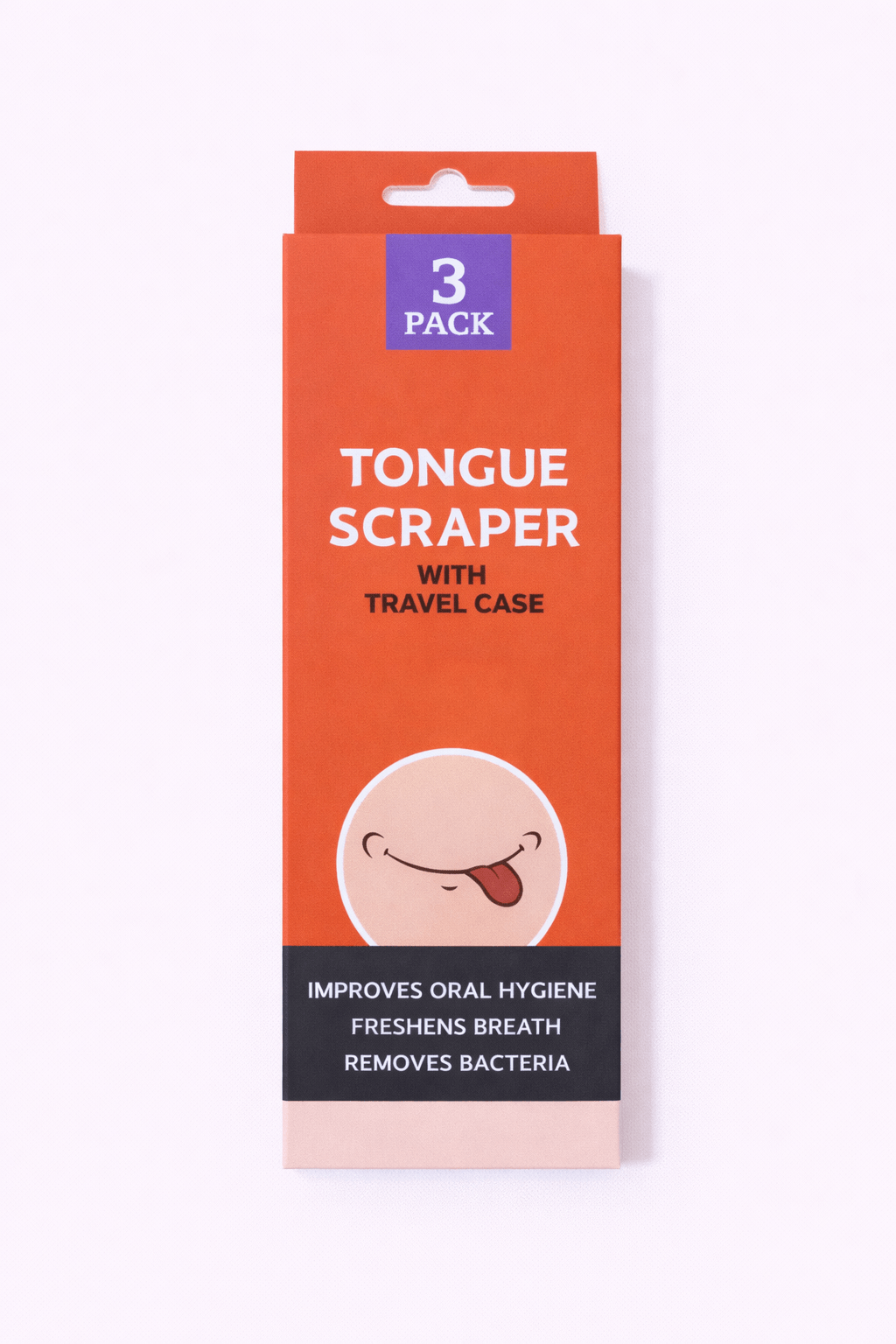 Tongue Scraper With Travel Case 3 Pack